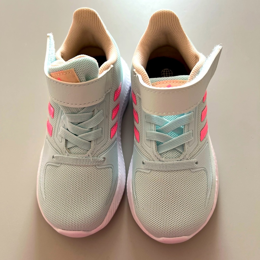 Never worn toddler girl adidas shoes